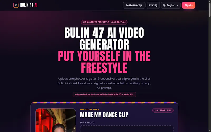 Bulin 47 AI Video Generator screenshot 2