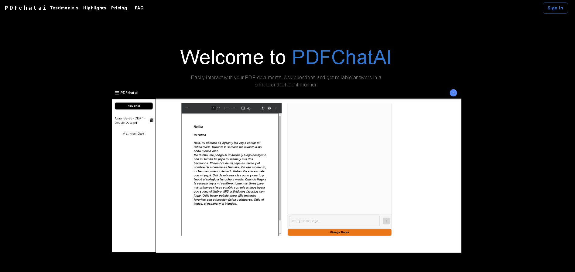 startuptile Pdfchatai-Ask answer find items from your PDFs using AI