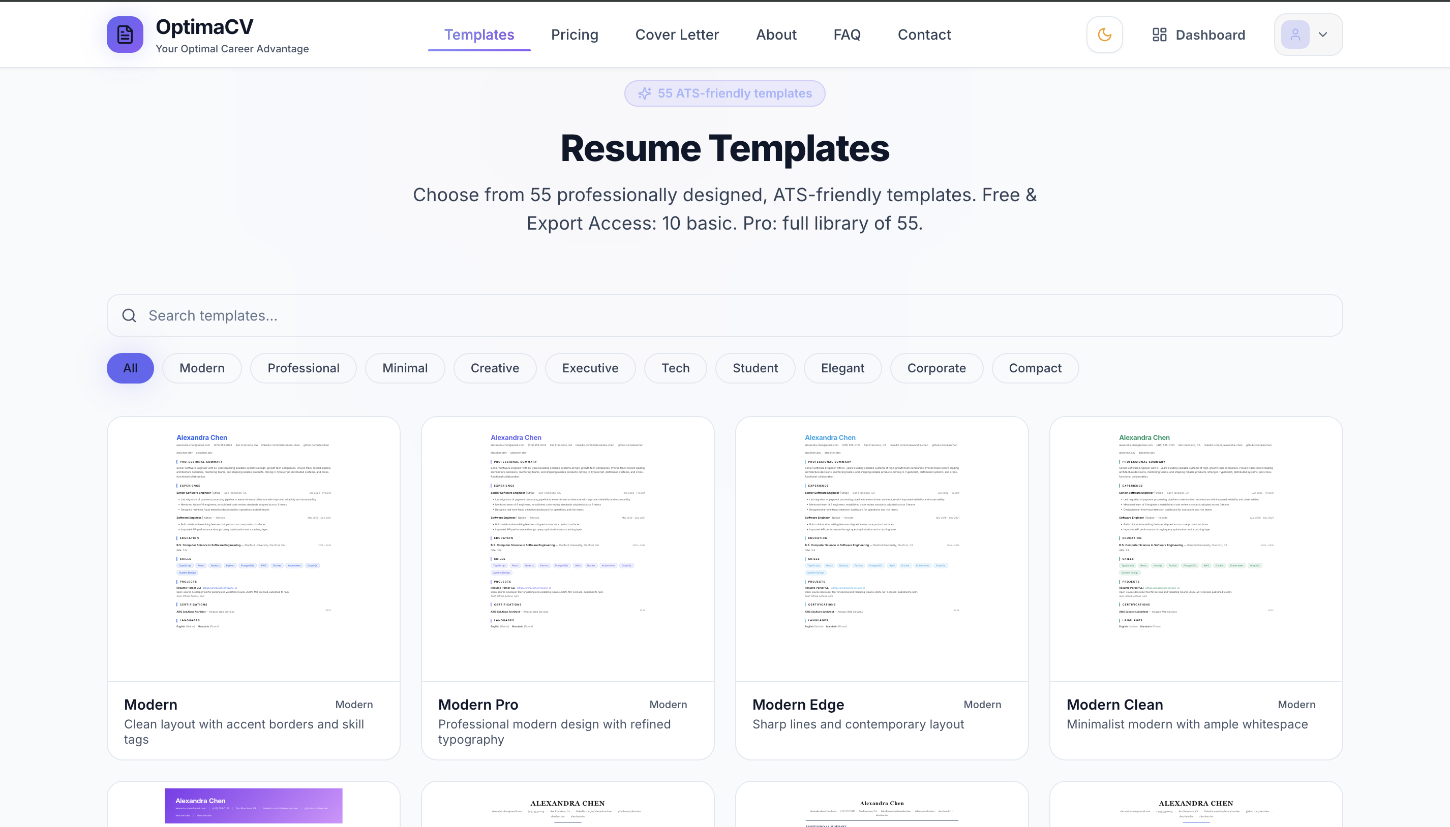 OptimaCV gallery image