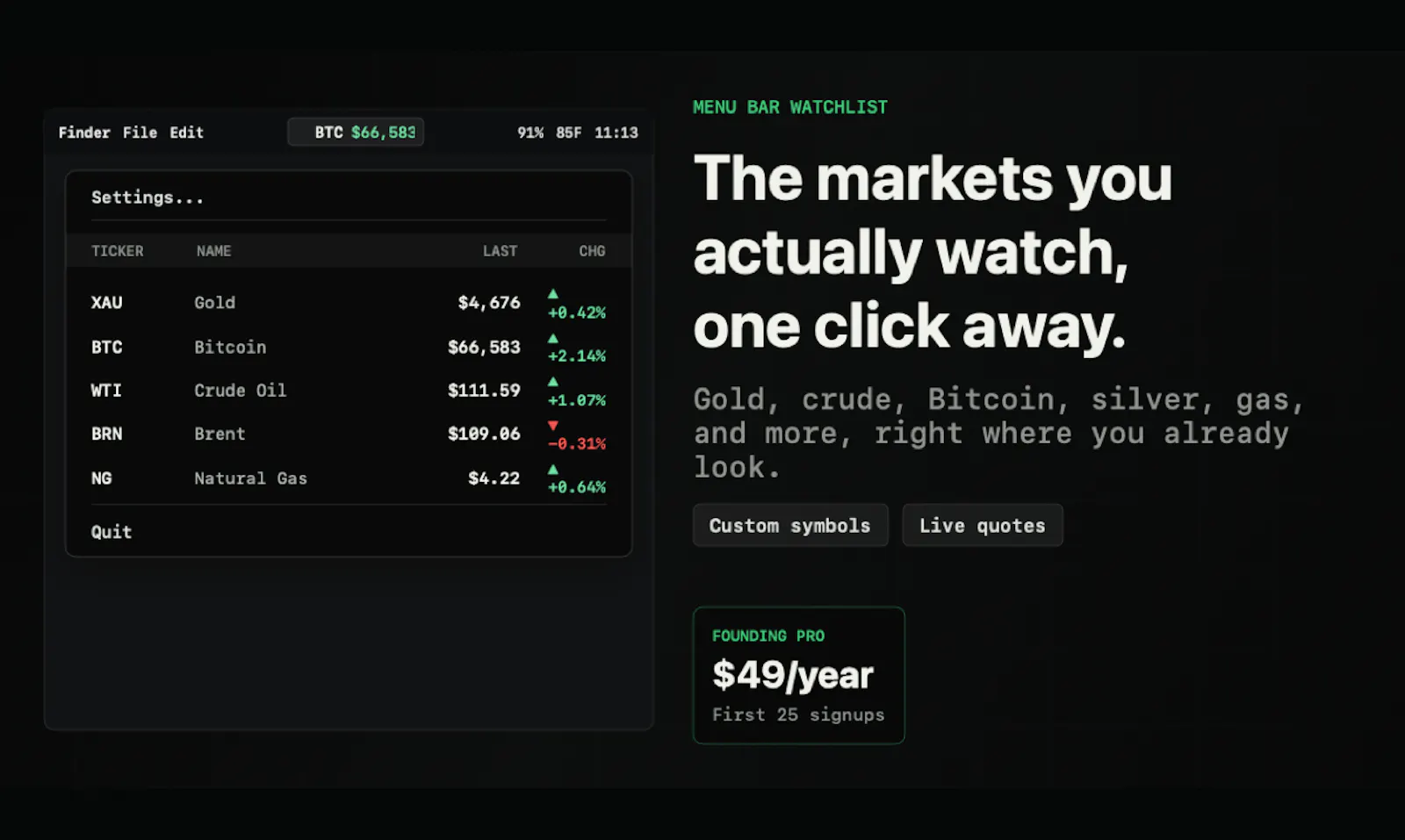 Market Ticker screenshot 3