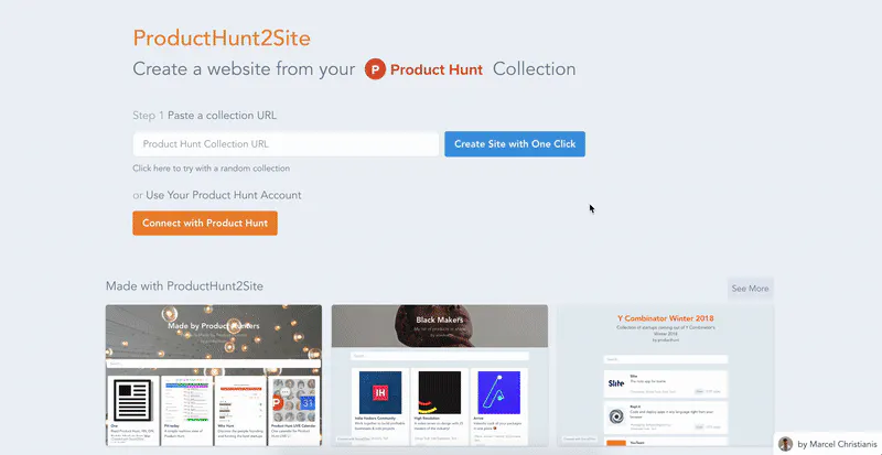 Product Hunt 2 Site gallery image