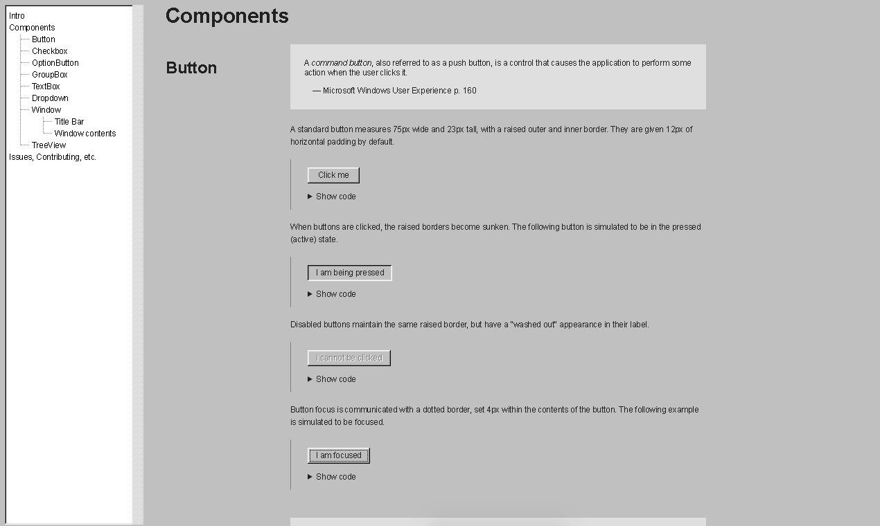 98.css gallery image