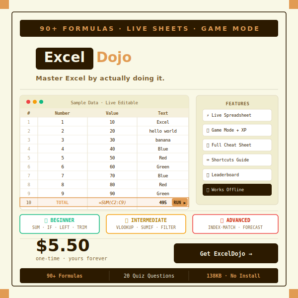 ExcelDojo