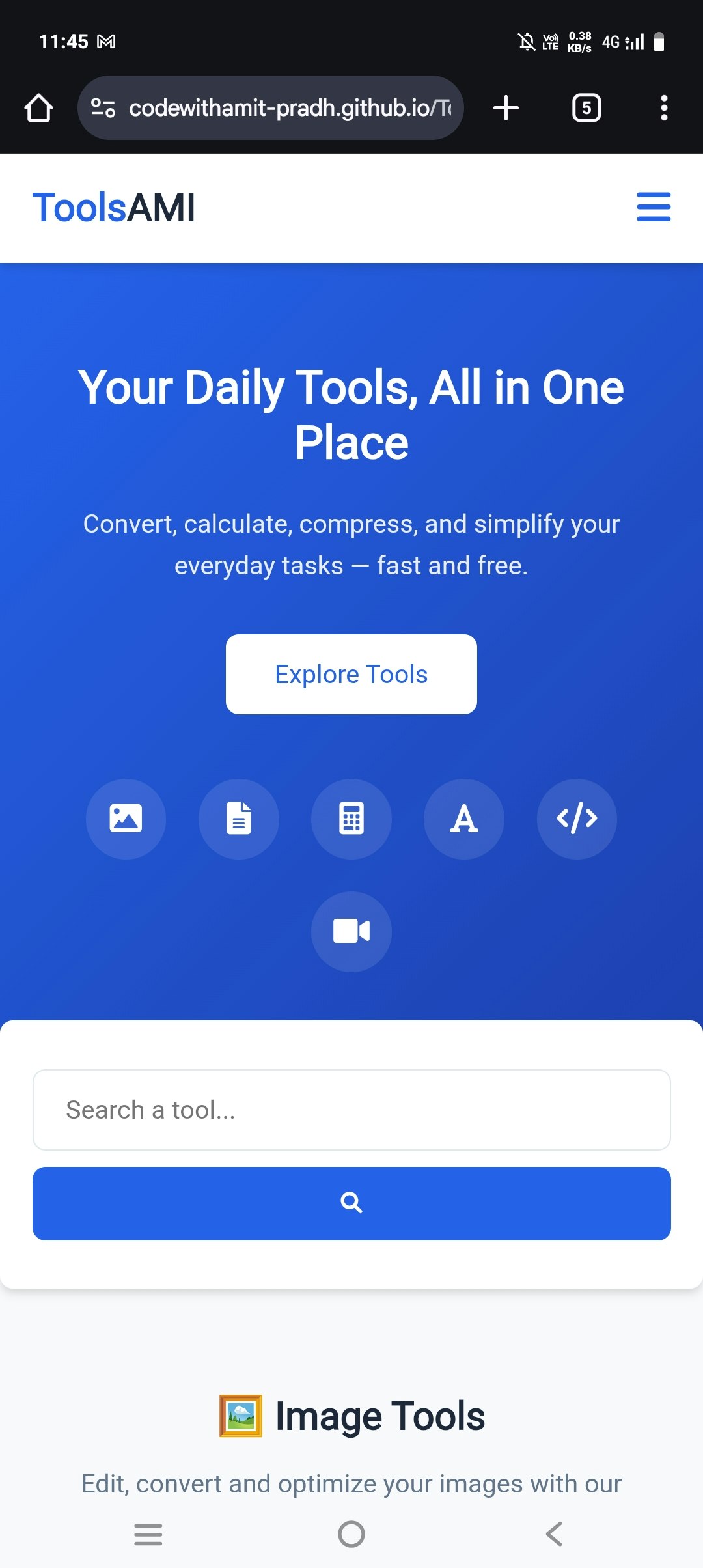 ToolsAMI - Main screenshot showing features and interface