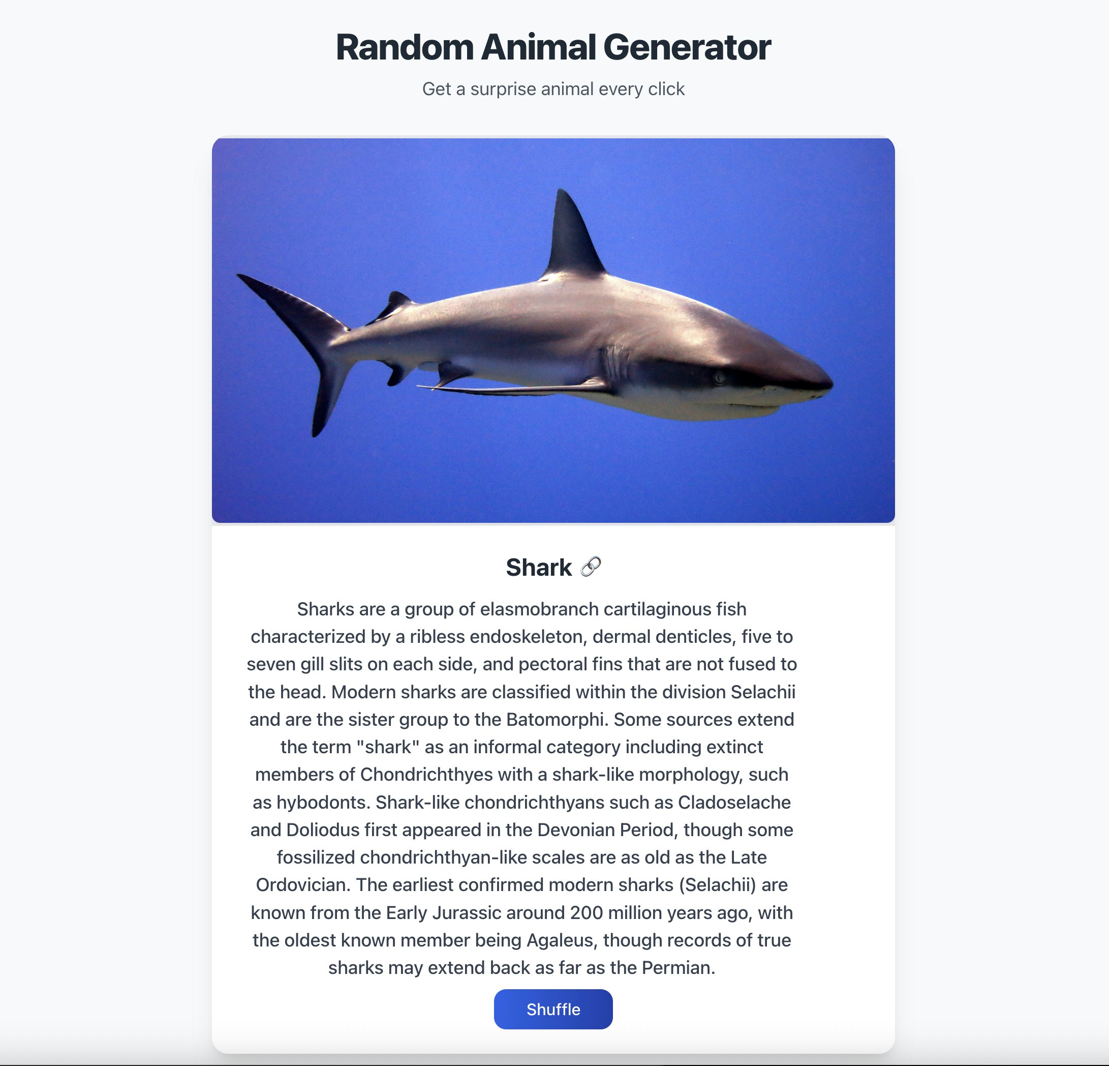 Random Animal Generator gallery image