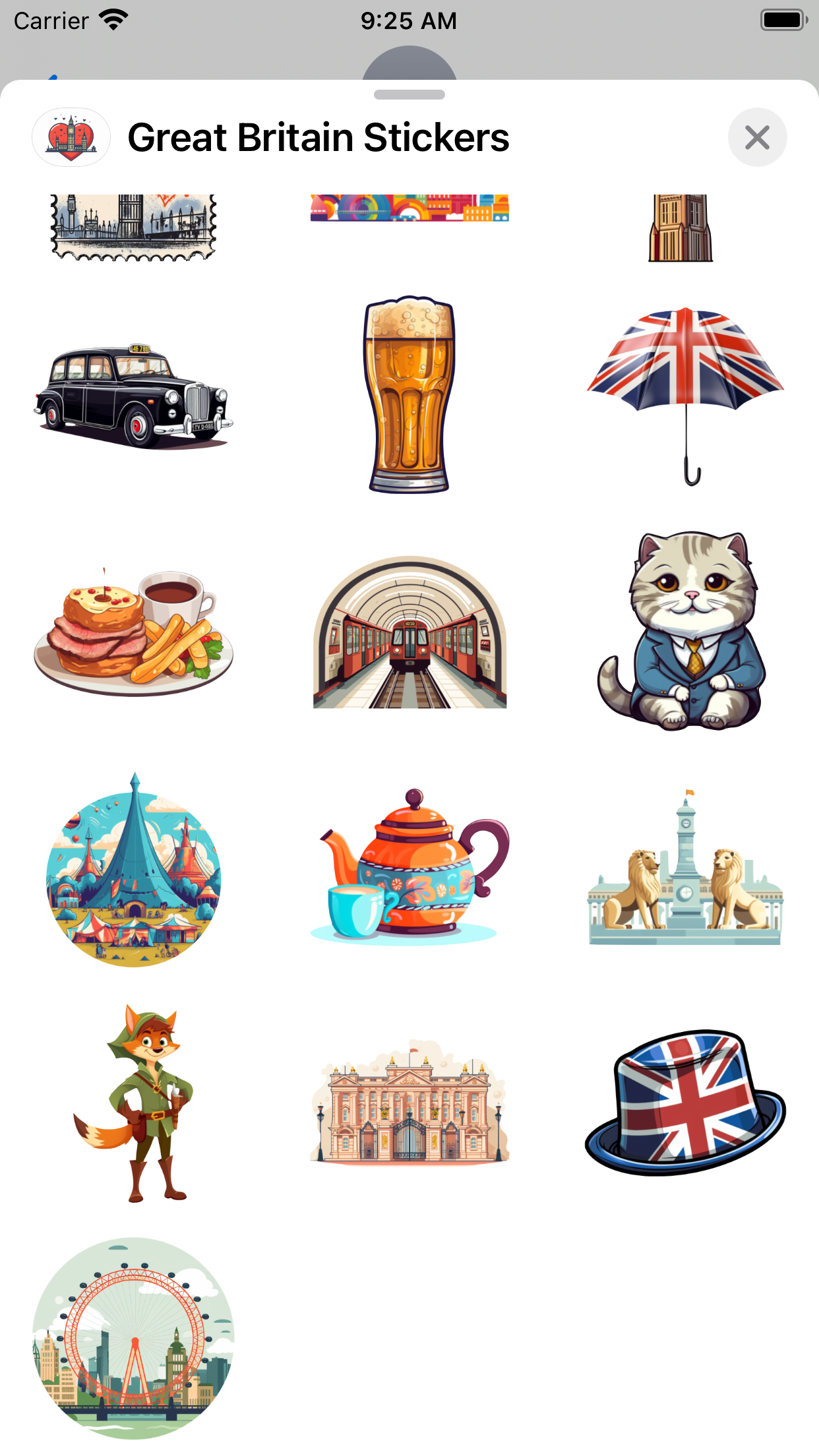 Mídia 3 de Adesivos da Grã -Bretanha - adesivos, iMessage, Londres, Grã -Bretanha