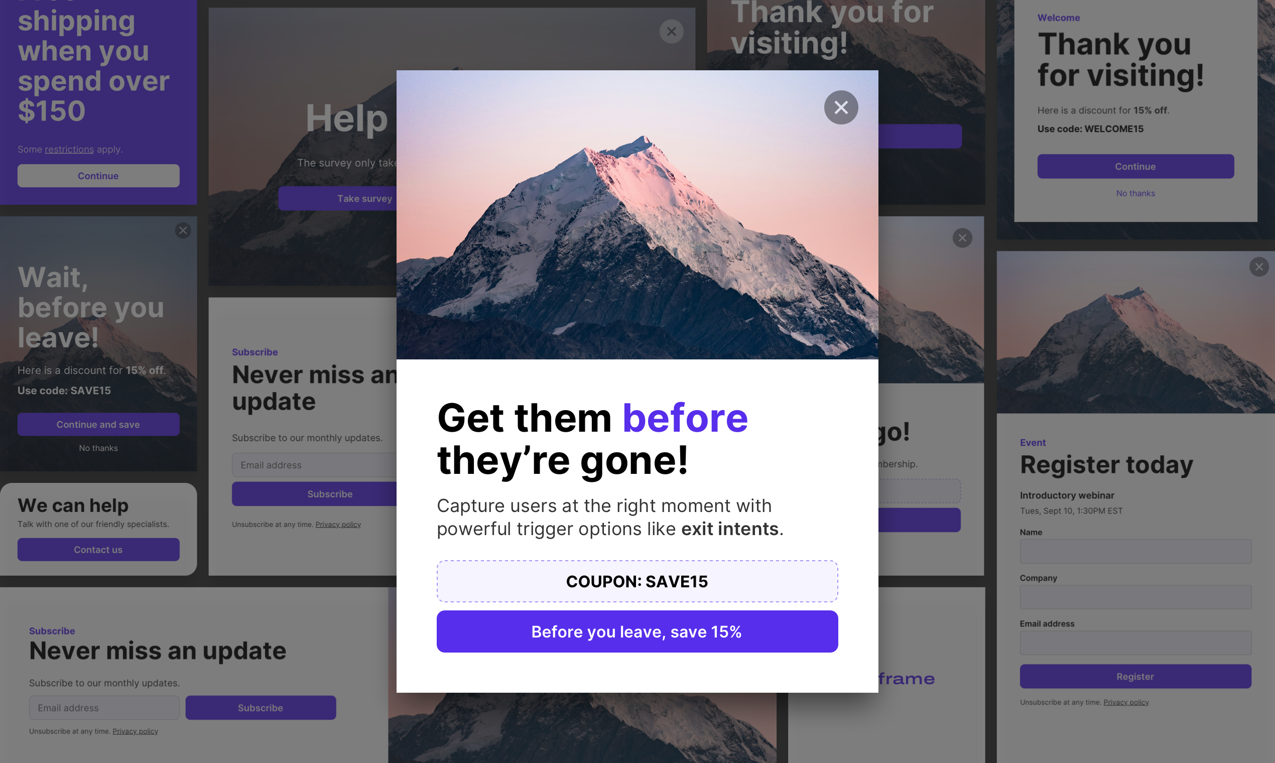 Pagecloud Popups: ผู้สร้างป๊อปอัพที่ยืดหยุ่น media 3