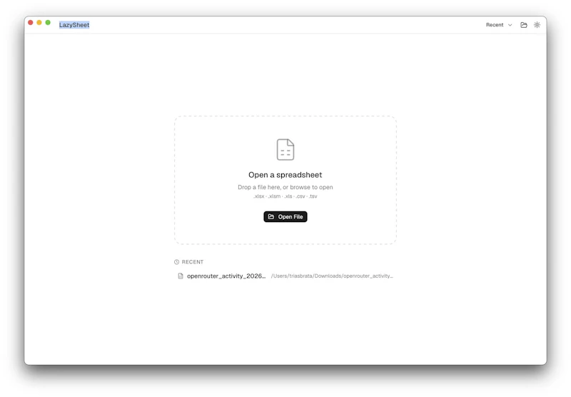 LazySheet screenshot 1