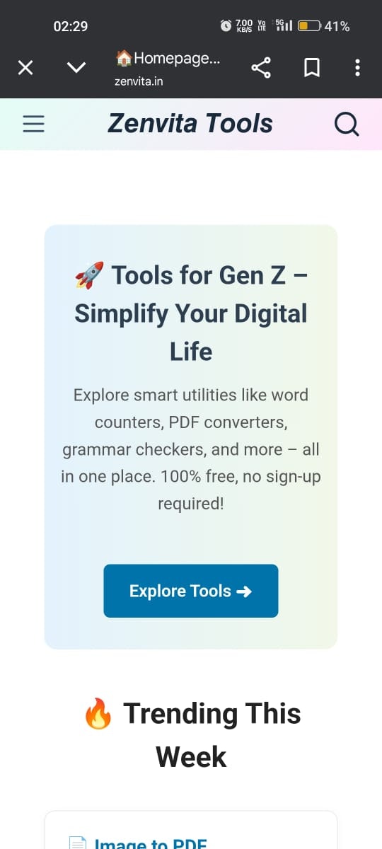 Zenvita Tools - Бесплатные онлайн -инструменты для упрощения жизни медиа 2