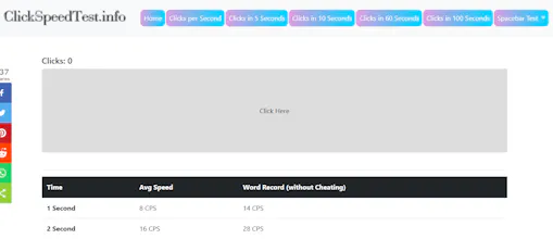 Clicks Speed Test gallery image