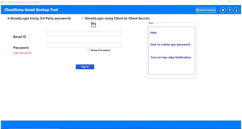 CloudXena Gmail Email Backup Tool screenshot 1