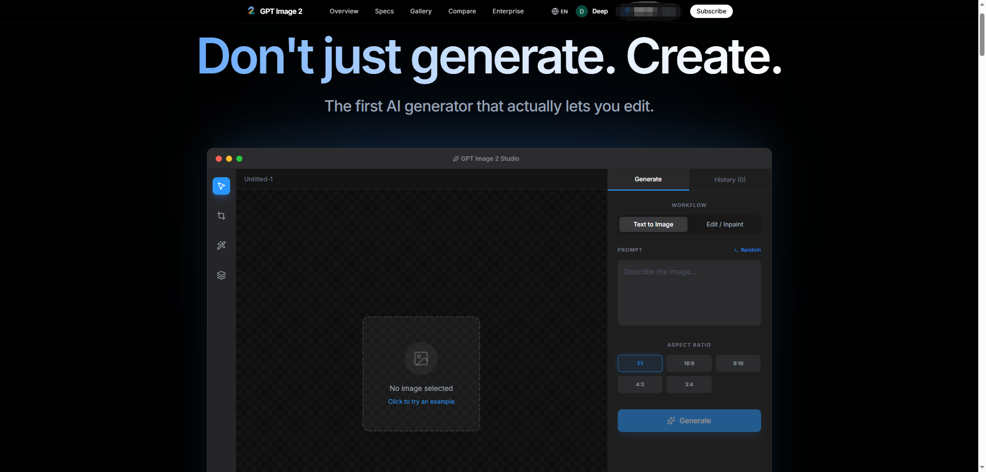 GPT Image 2 - Main product screenshot demonstrating key features and user interface