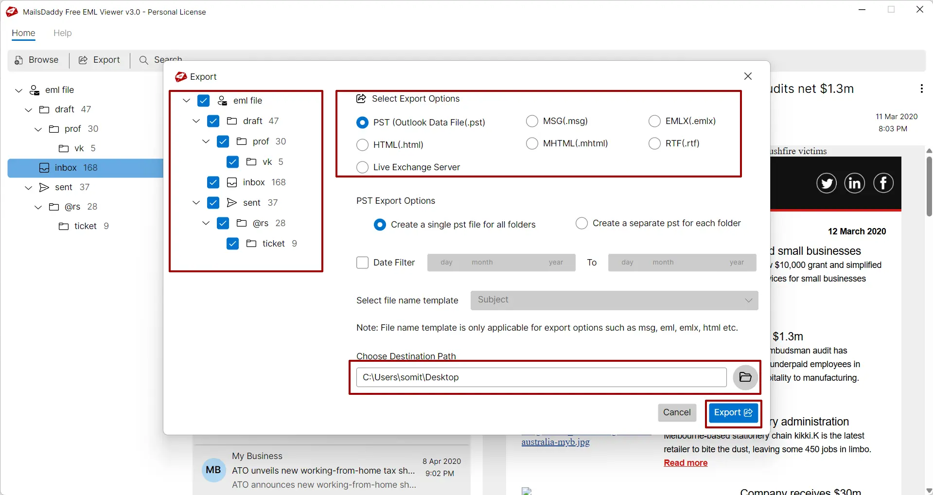 MailsDaddy Free EML Viewer Tool  gallery image