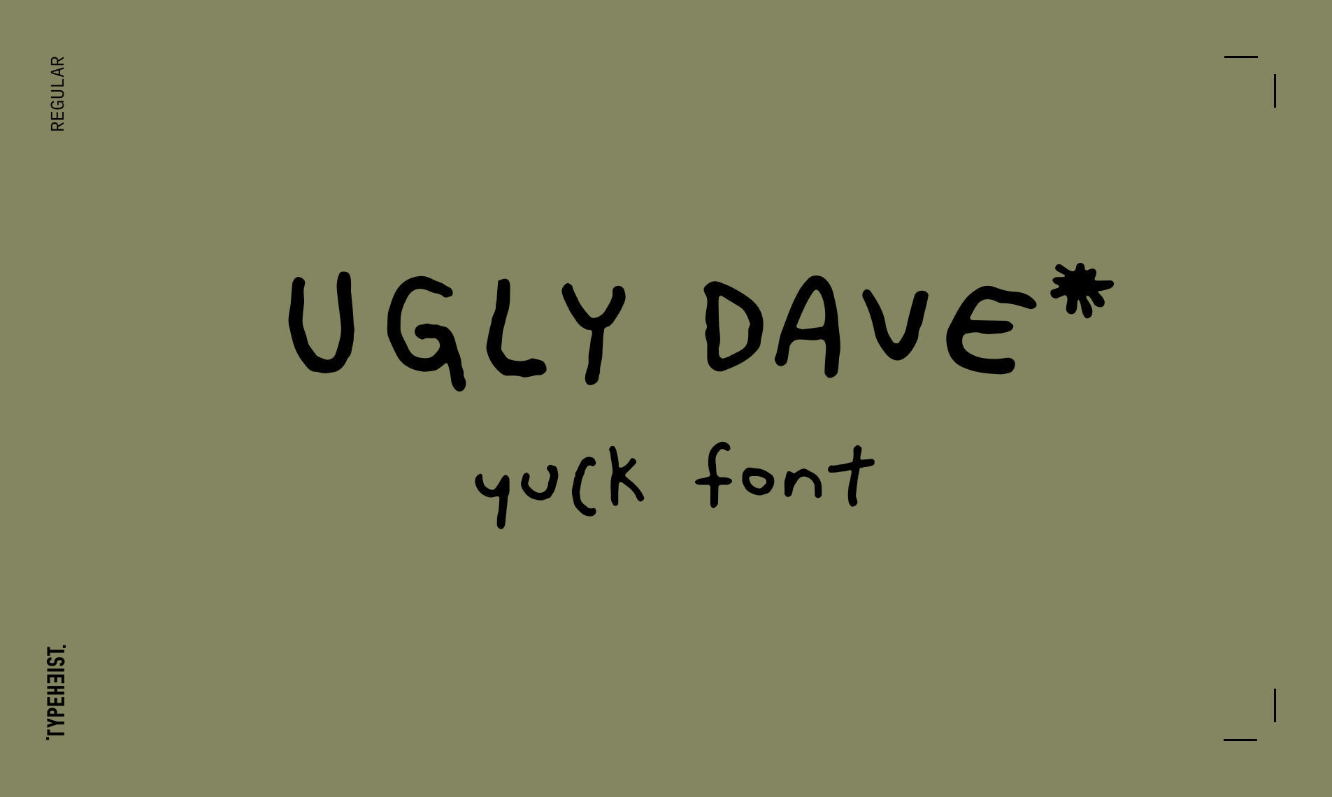 Çirkin Dave Yuck yazı tipi media 1