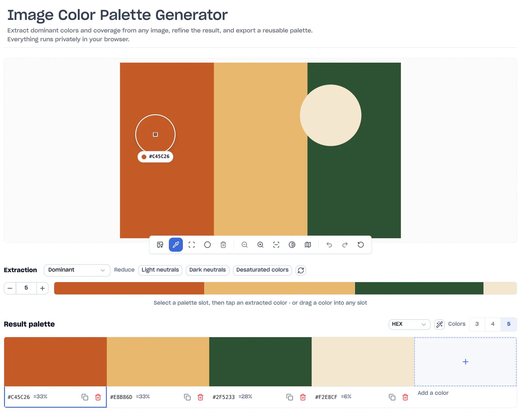 Image Color Palette Generator gallery image