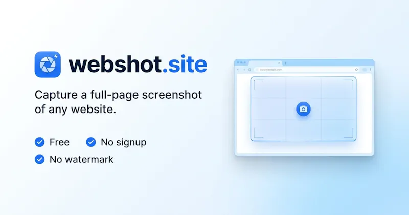Webshot.site | Website Screenshot Tools screenshot 1