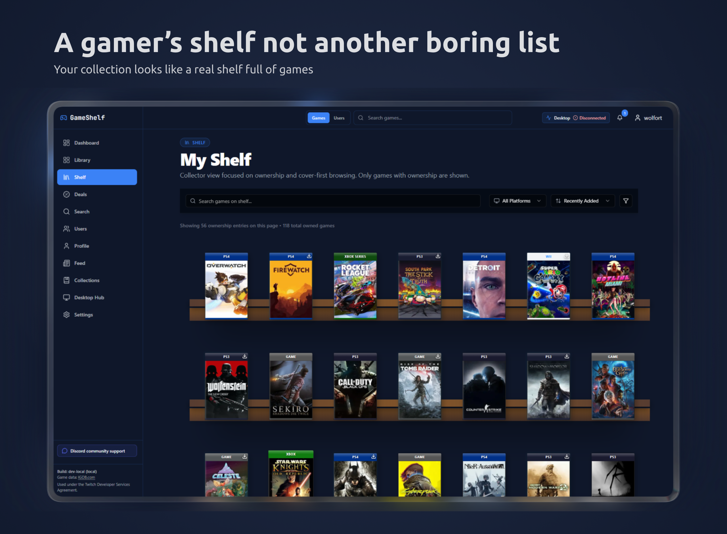 GameShelf - Screenshot 3 showing product features and functionality