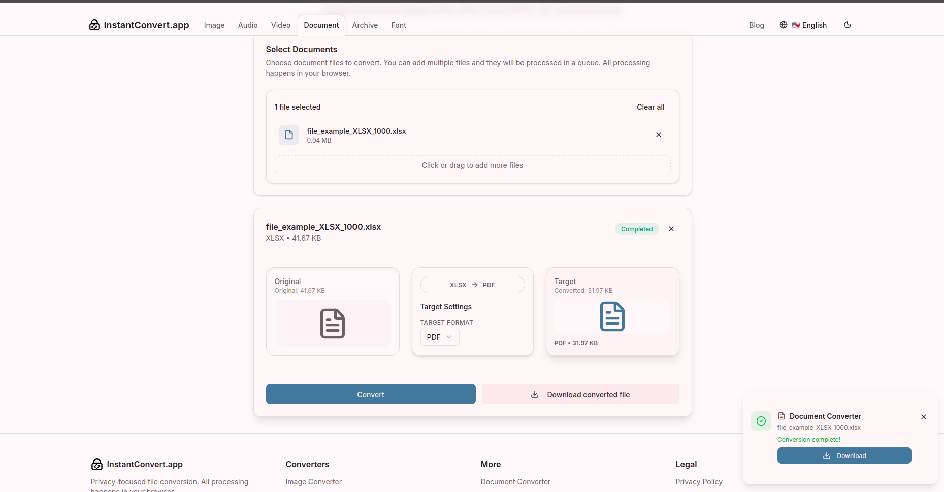 InstantConvert.app - Screenshot 3 showing product features and functionality