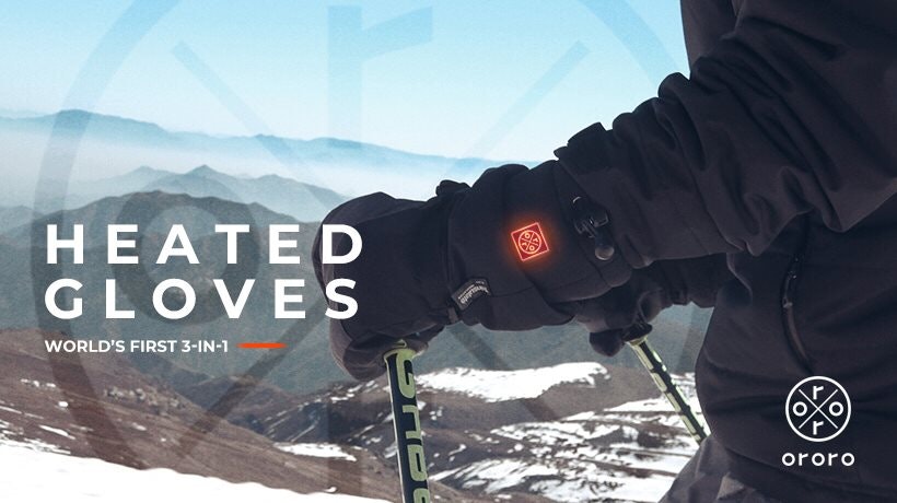 ORORO Twin Cities: World's First 3-in-1 Heated Gloves gallery image