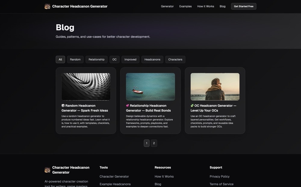 Character Headcanon Generator gallery image