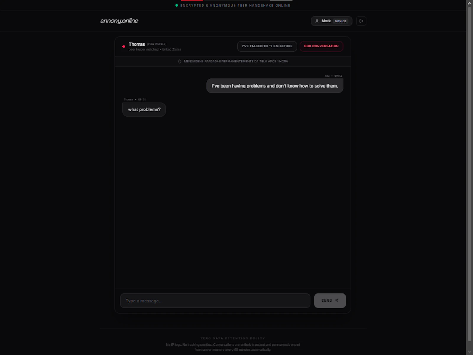 annony.online Private Support screenshot 2