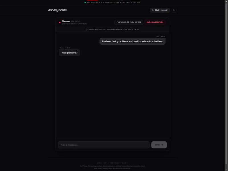 annony.online Private Support screenshot 2