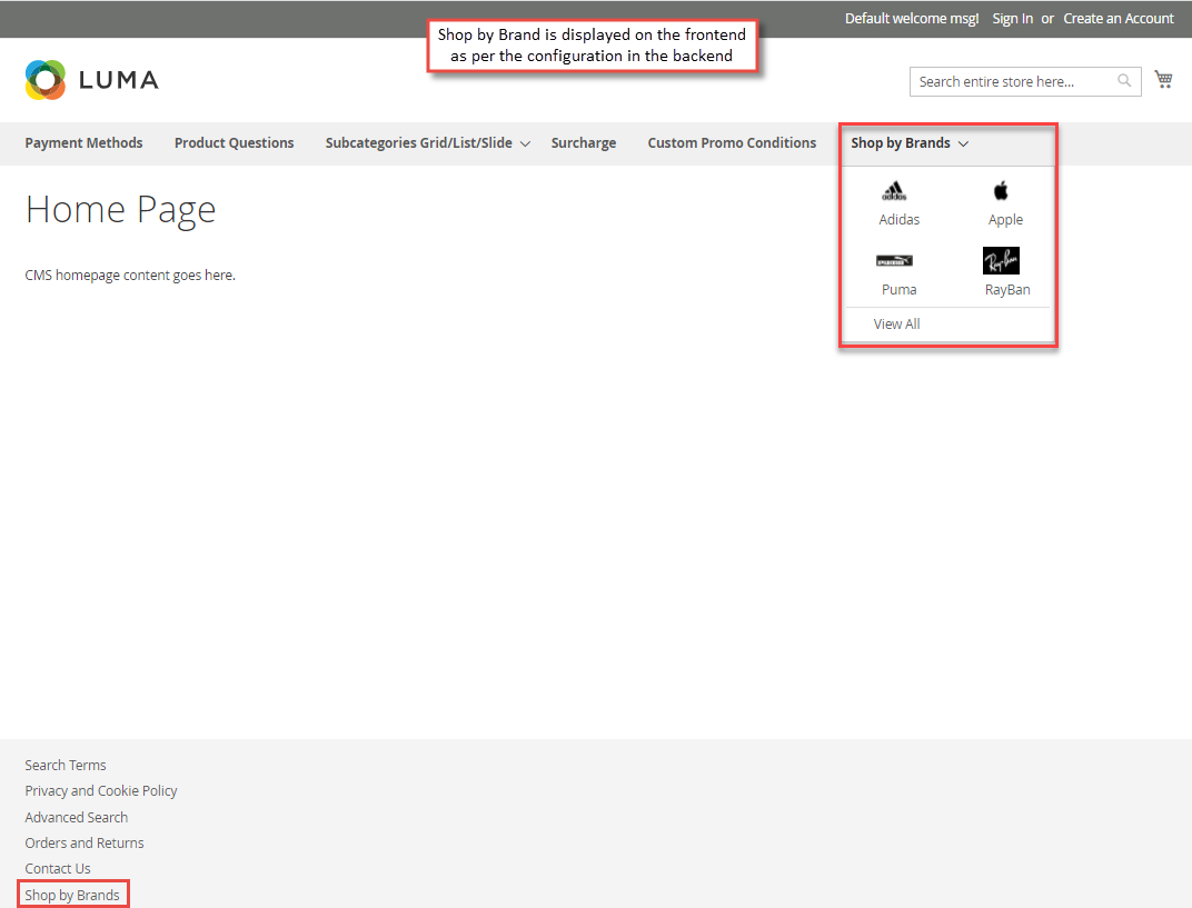 Magento 2 Shop por marca media 1