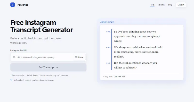 Transcribo screenshot 1