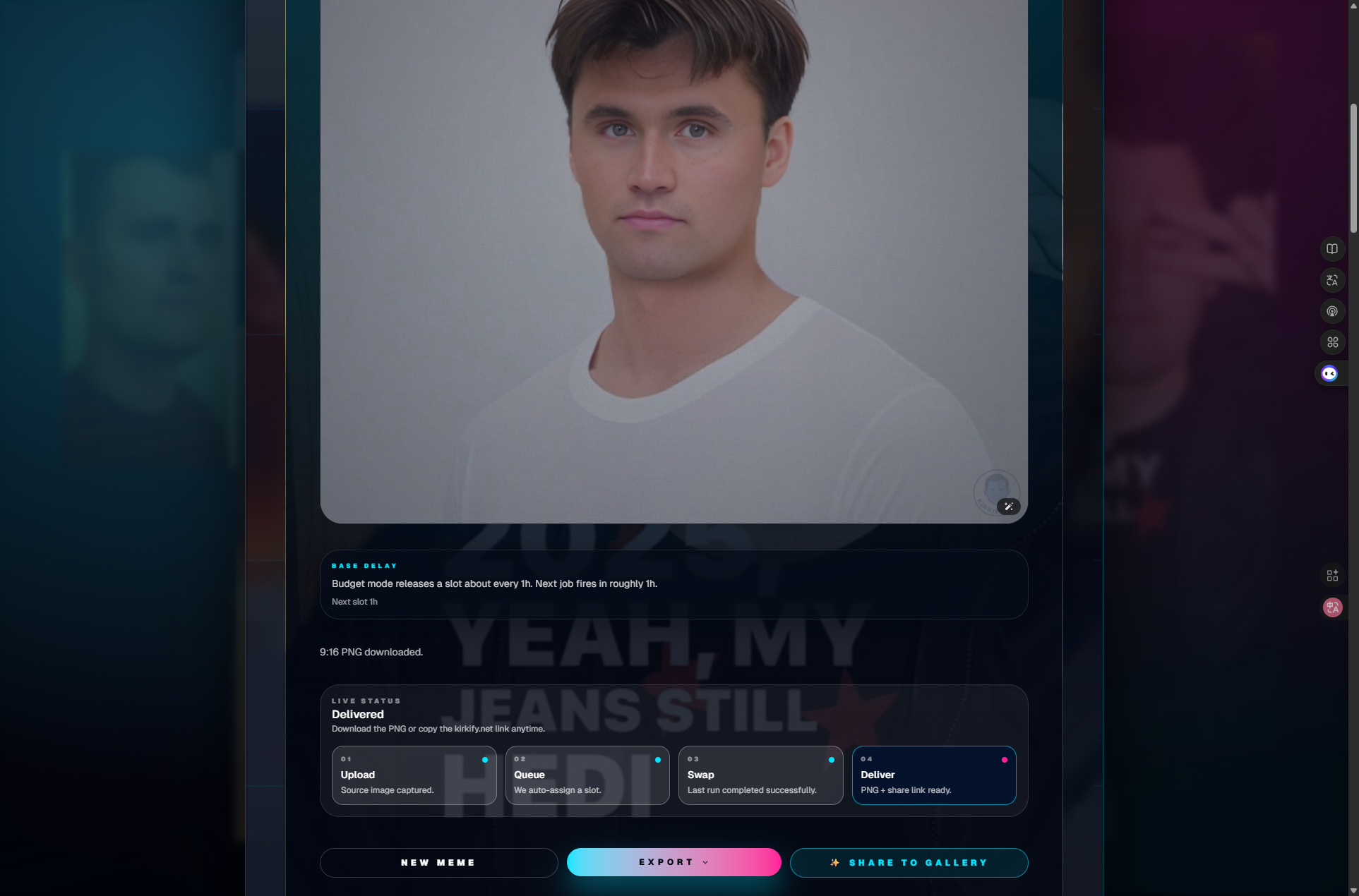 Kirkify - Screenshot 3 showing product features and functionality