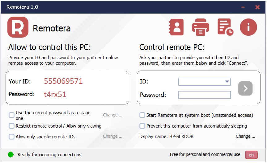 Remotera - a remote access utility gallery image