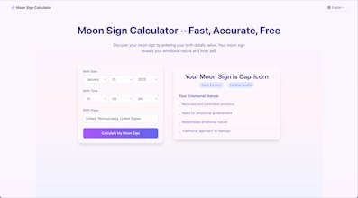 Moon Sign Calculator gallery image