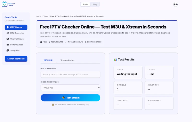 FreeIPTVCheck screenshot 3