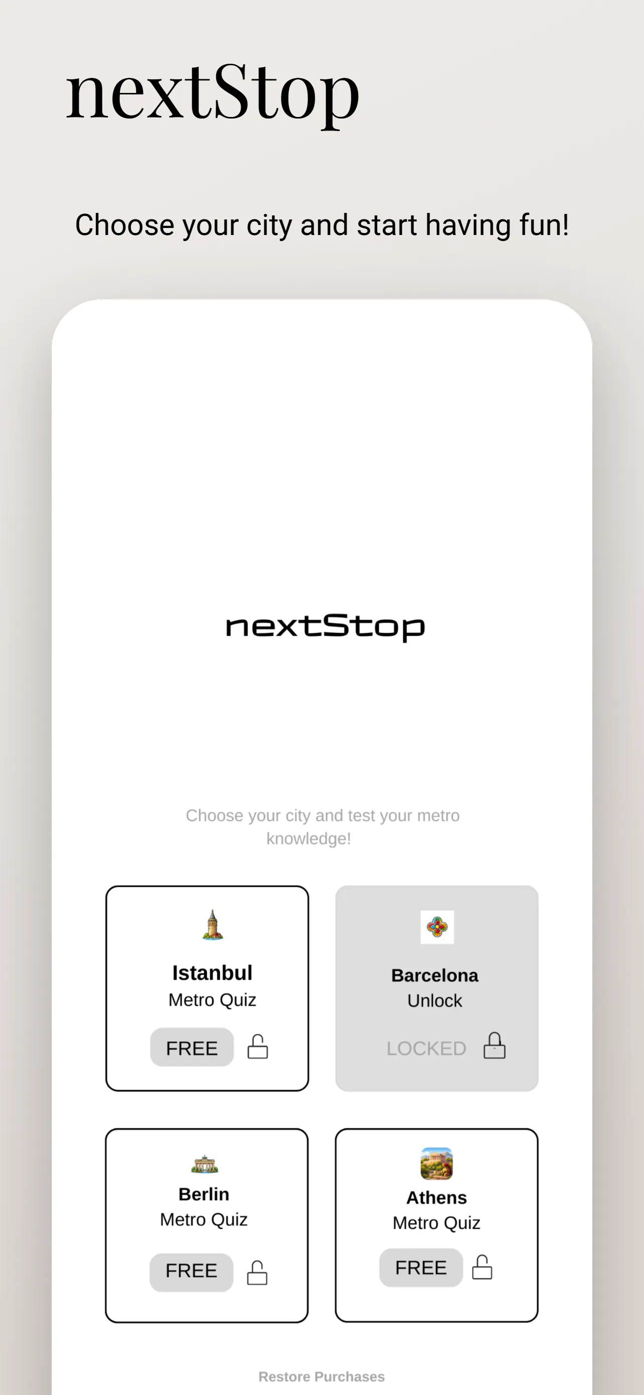 nextStop: Station Trivia 專案橫幅