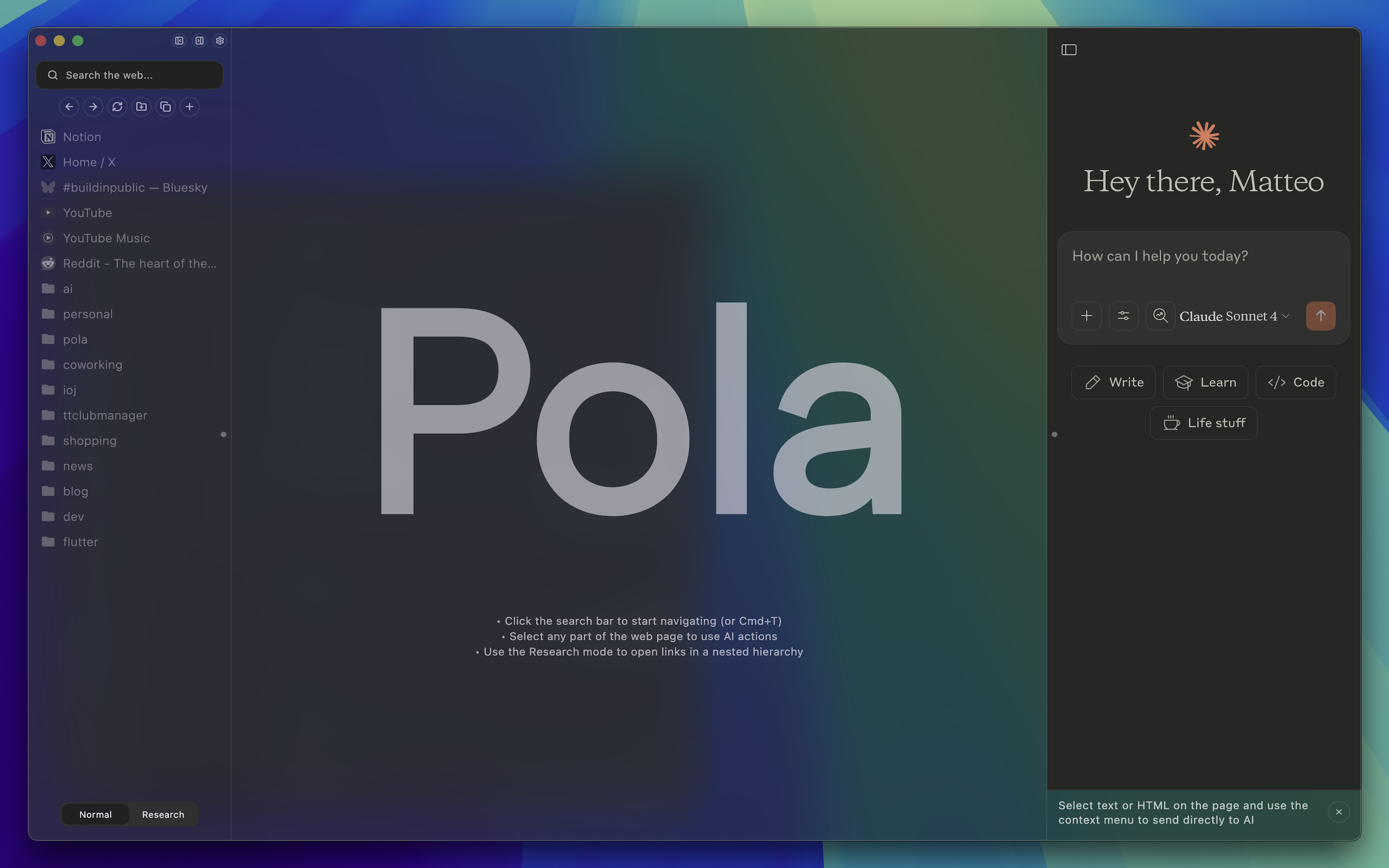 Pola Browser - Organized browser media 2