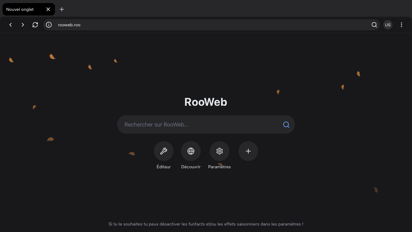 RooWeb - Main product screenshot demonstrating key features and user interface