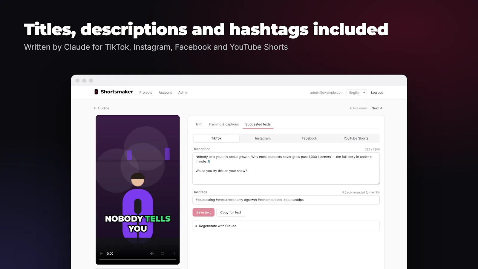 Shortsmaker  screenshot 4