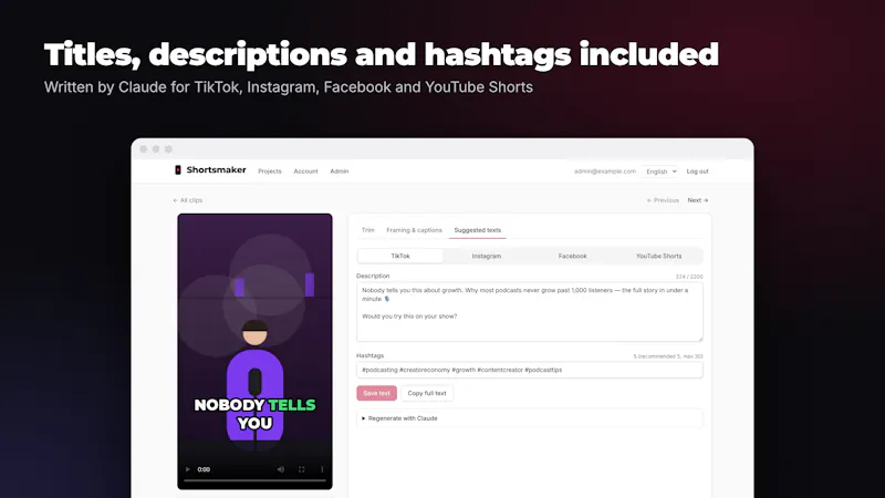 Shortsmaker  screenshot 4