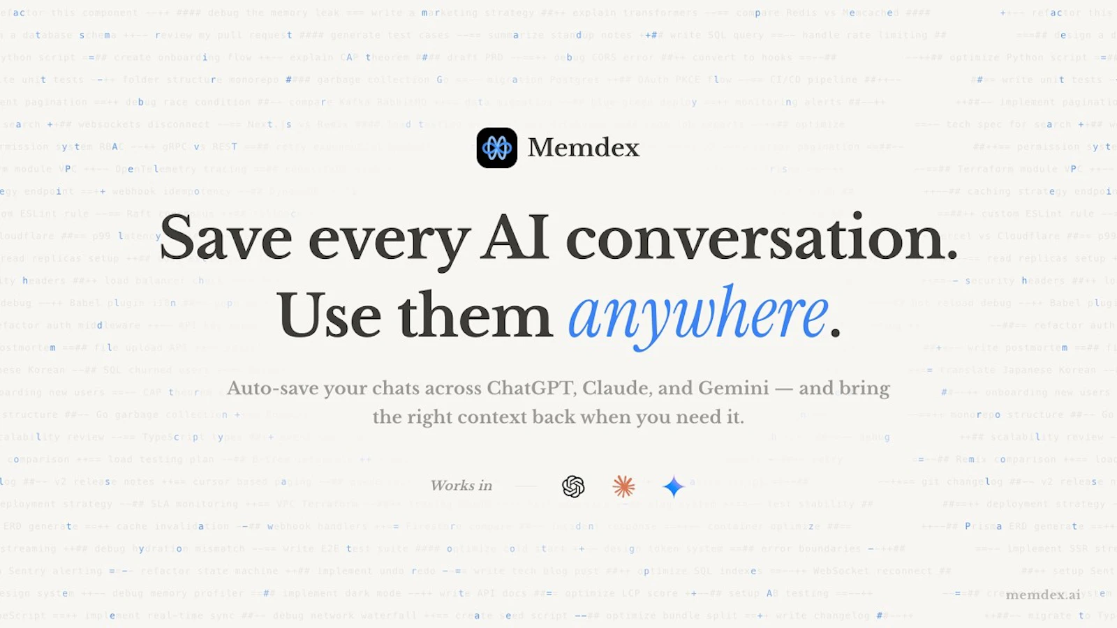 Memdex screenshot 1 (video preview)