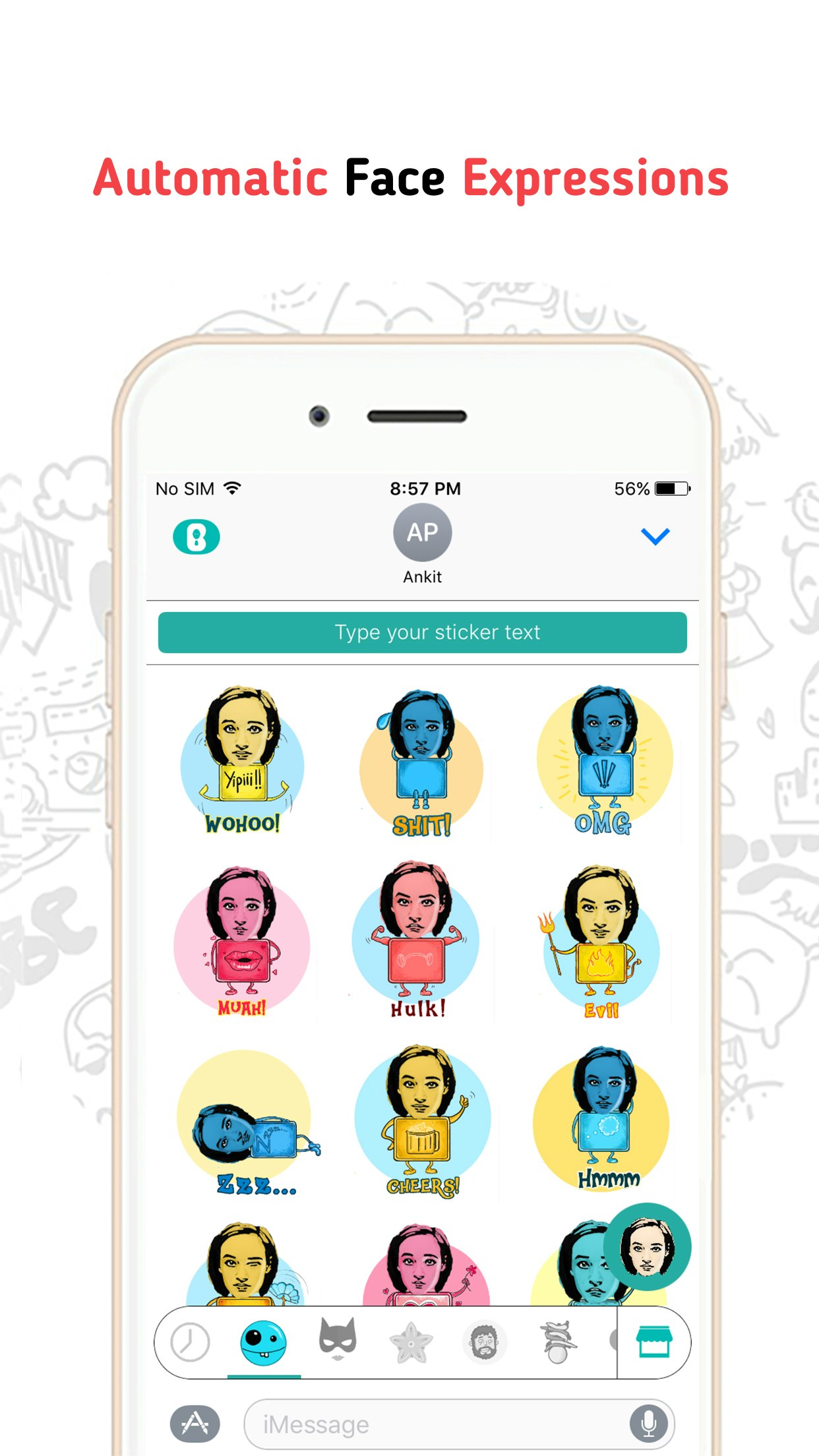 Bobble Stickers for iMessage gallery image