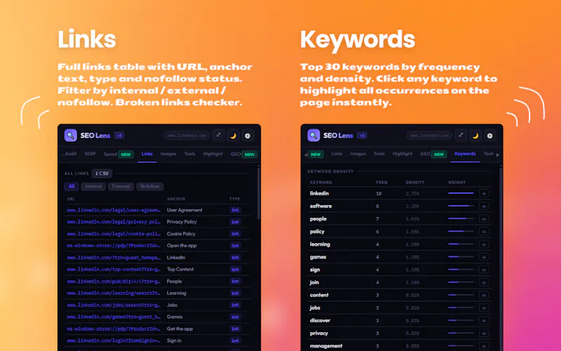 SEO Lens — AI SEO & GEO Analyzer screenshot 3