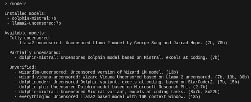 uncensored-llm screenshot 2