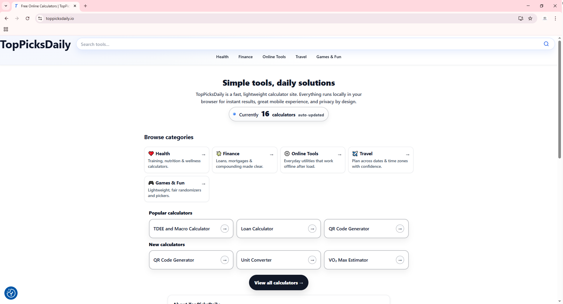 Media TopPicksDaily.io - Kalkulator dan alat ringan yang cepat, ringan 2