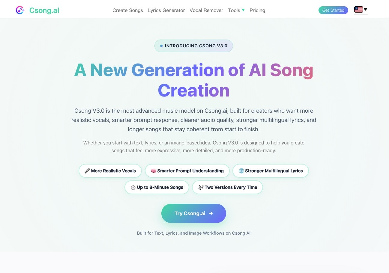 Csong.ai — Create Songs with AI gallery image