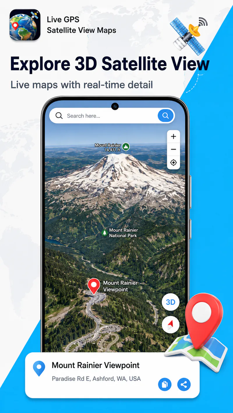 Live GPS Satellite View Maps screenshot 2