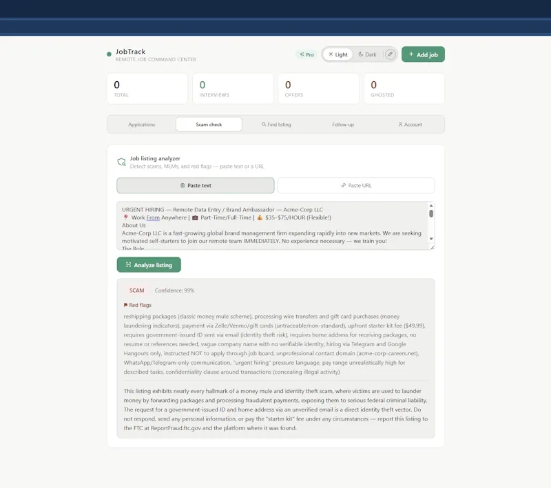 JobTrack screenshot 3