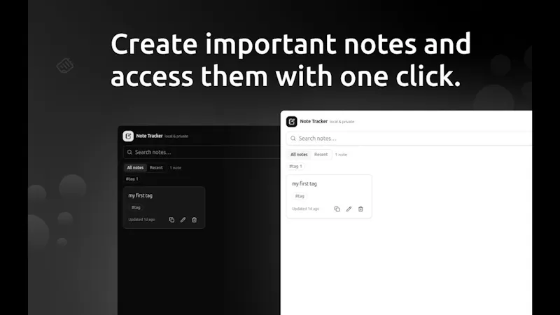 Note Tracker screenshot 1 (video preview)