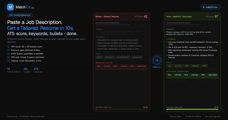 MatchCV screenshot 1