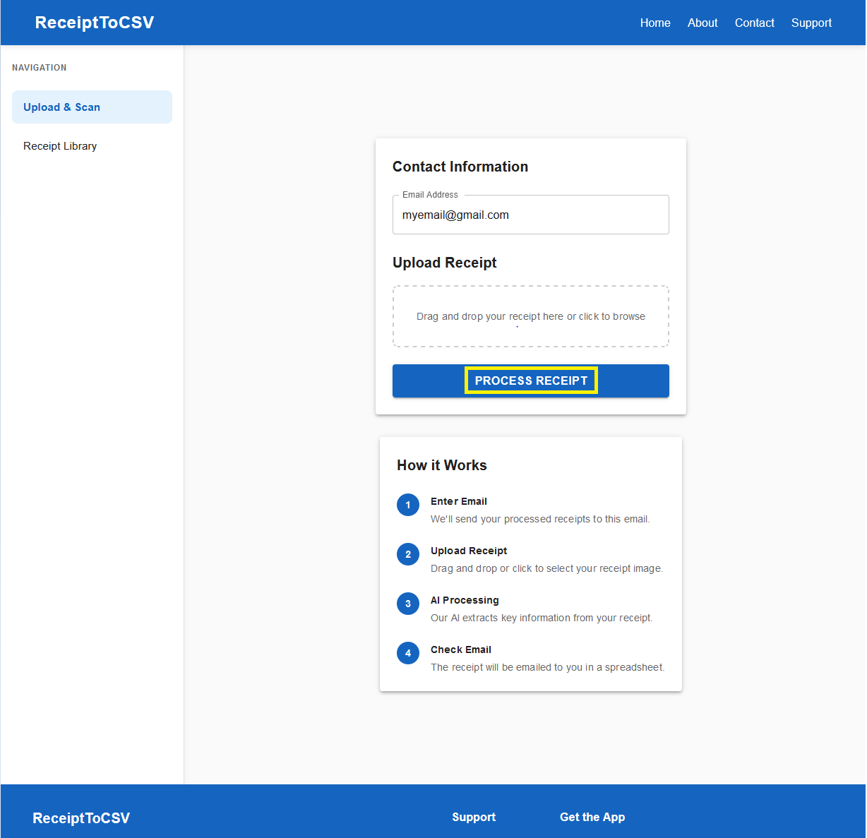 Quittung zu CSV media 2