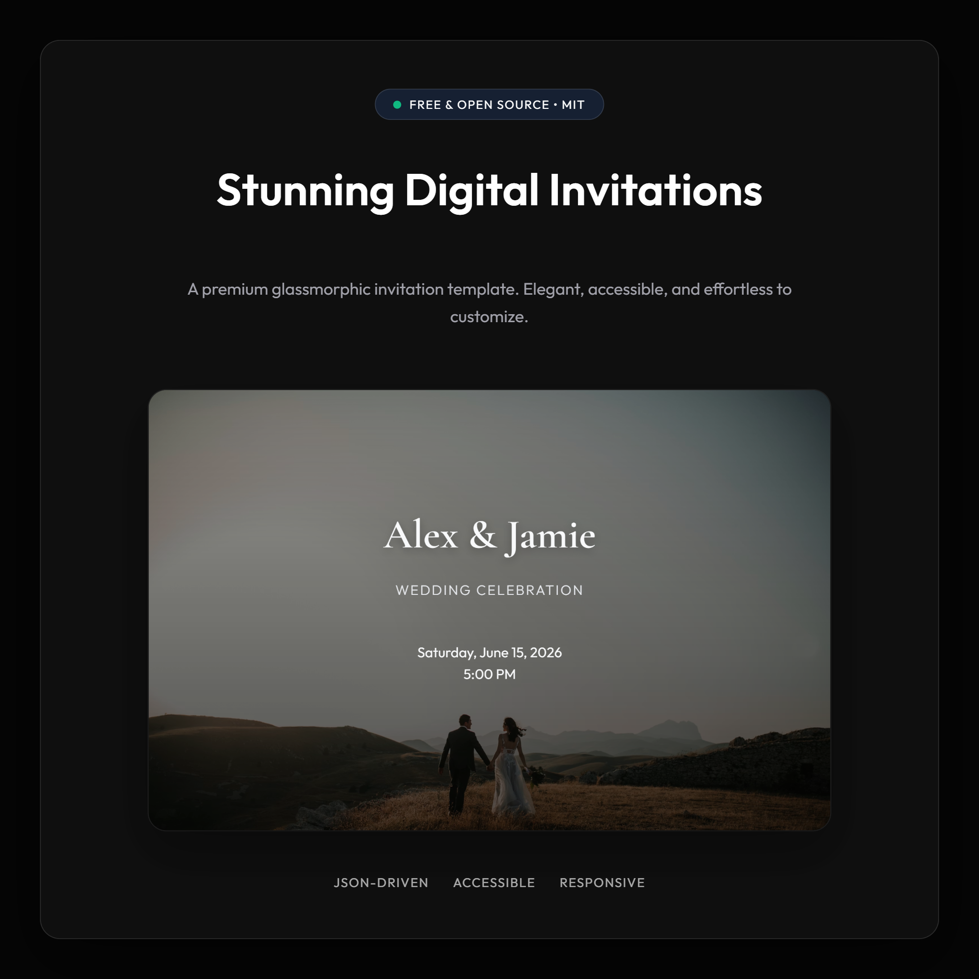 Invitation Website Template gallery image