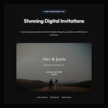 Invitation Website Template gallery image